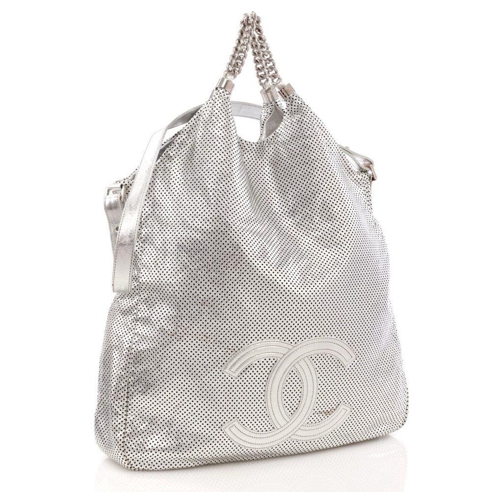 CHANEL Silver Tote Bag